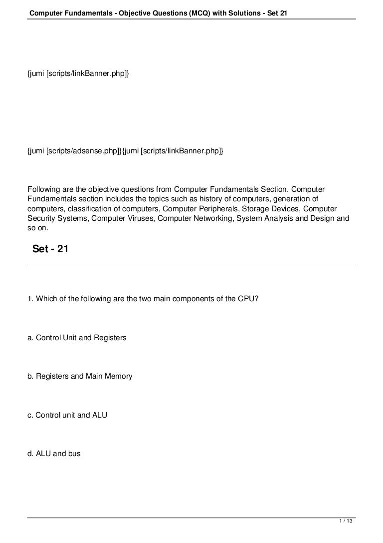 computer fundamental questions and answers